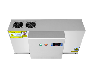 Top mounted dehumidifier with atomization